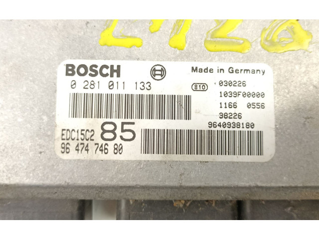 Блок управления 9647474680, 0281011133   Fiat Ulysse