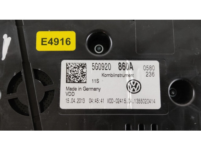 Панель приборов 5G0920860A, 1355020414   Volkswagen Golf VII       