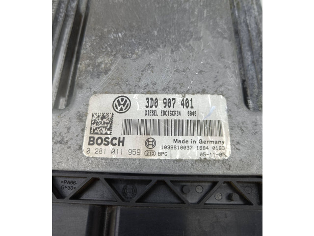 Блок управления двигателя 3D0907401 Volkswagen Phaeton