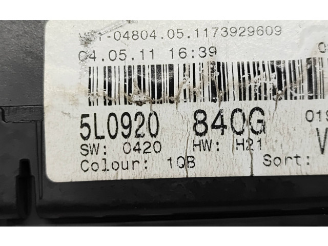 Спидометр (приборный щиток) 5L0920840G Skoda Yeti (5L)