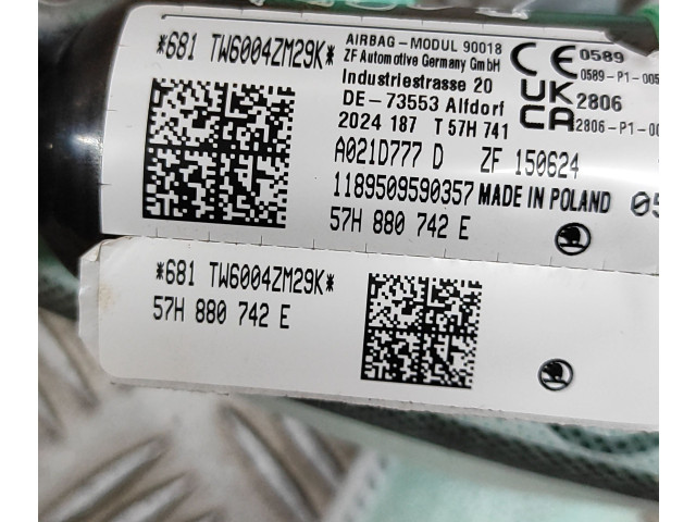 Боковая подушка безопасности 57H880742E   Skoda Kodiaq II