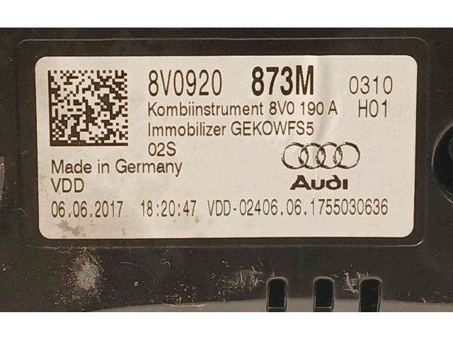 Панель приборов 8V0920894X   Audi A3 S3 8V       