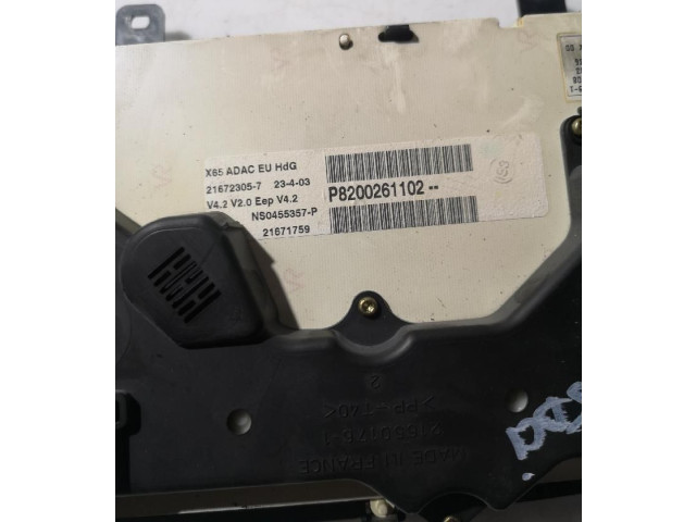 Спидометр (приборный щиток) P8200261102   Renault Clio II   