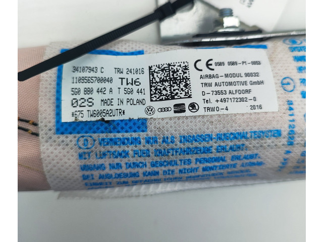 Подушка безопасности в сиденье 5G0880442A Volkswagen Golf VII