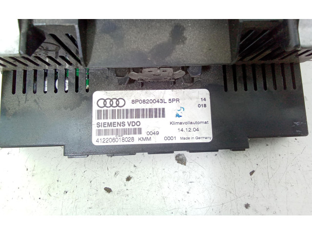 Блок управления климат-контролем 8p0820043l5pr, 8P0820043L5PR Audi A3 S3 A3 Sportback 8P