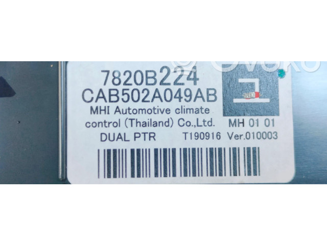 Блок управления климат-контролем 7820B224 Mitsubishi Outlander