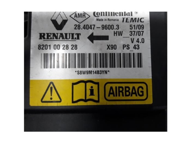 Блок подушек безопасности 8201002828 Dacia Logan I