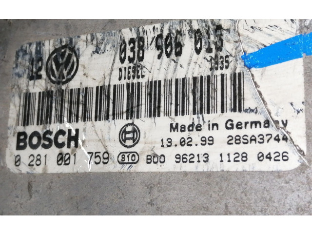 Блок управления двигателя 0281001759, 038906013 Volkswagen Golf SportWagen