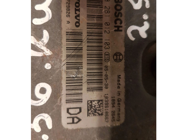 Блок управления двигателя 30729826A, 1039S10667 Volvo V70