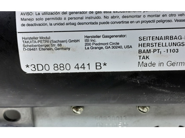 Подушка безопасности в сиденье 3D0880441B   Volkswagen Phaeton
