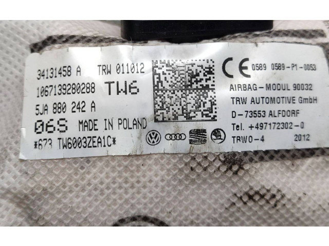 Подушка безопасности в сиденье 5JA880242A, 34131458A Skoda Rapid (NH)