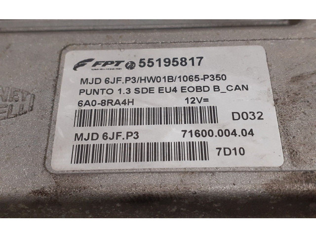 Řídící jednotka 55195817, MJD6JFP3 Fiat Punto (199) 2007