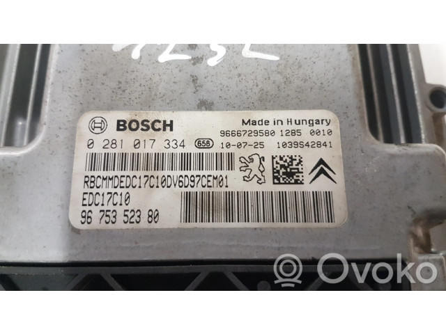 Řídící jednotka 0281017334, 9675352380   Citroen Berlingo 2011