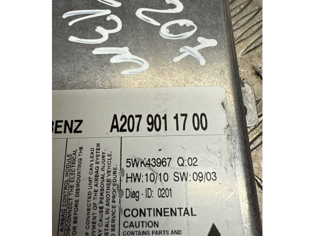 Блок управления надувных подушек A2079011700, 5WK43967   Mercedes-Benz E C207 W207    