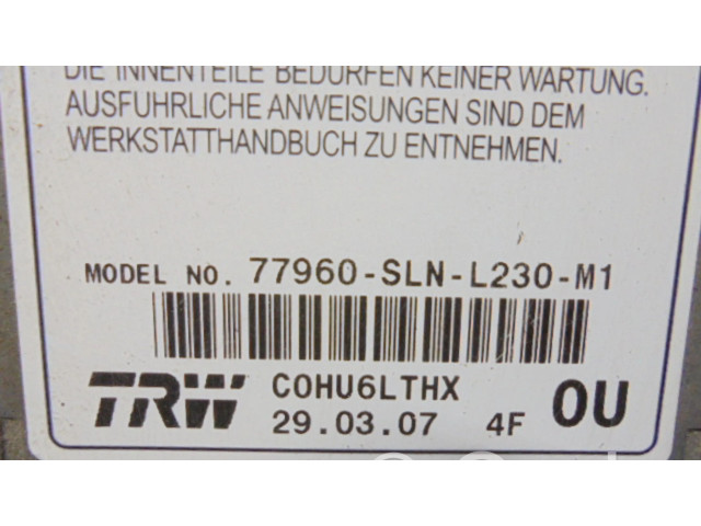 Блок подушек безопасности 77960-SAA-G821-M1   Honda Jazz