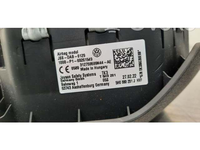 Подушка безопасности водителя 5H0880201J   Volkswagen Golf VIII