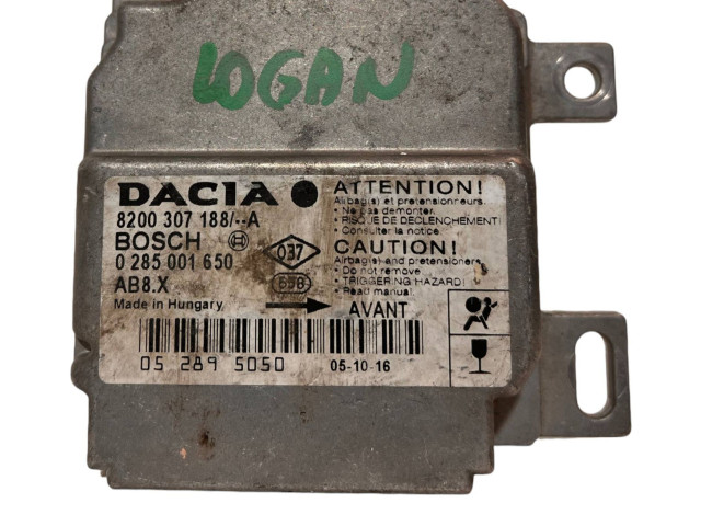 Блок подушек безопасности 8200307188, 0285001650 Dacia Logan I