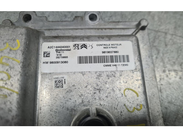 Блок управления двигателя 9819657880, 282758685 Citroen C3 Aircross