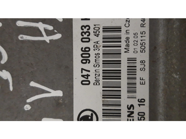 Блок управления двигателя 047906033K, 5WP40250 Skoda Fabia Mk1 (6Y)