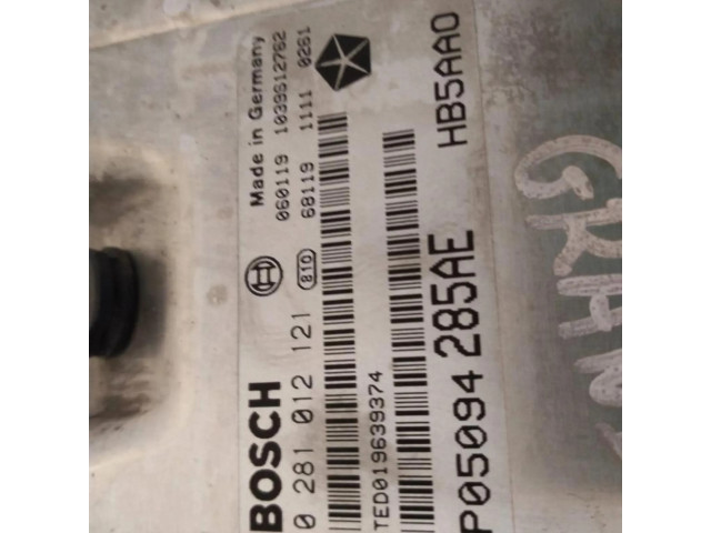 Řídící jednotka 0281012121 Chrysler Grand Voyager V 2008