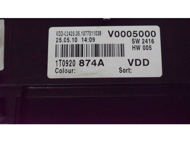 Панель приборов Volkswagen Caddy