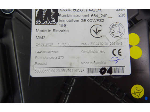 Панель приборов 654920740A   Skoda Kamiq       