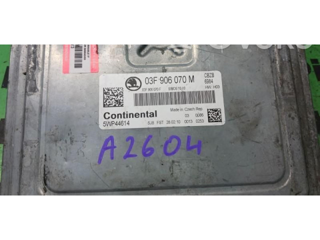 Блок управления двигателем Блок управления 03F906070M, 5WP44614. Skoda Yeti (5L)