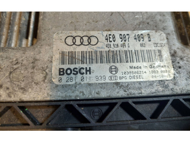 Řídící jednotka 0281011939, 4E0907409B Audi A8 S8 D3 4E 2004