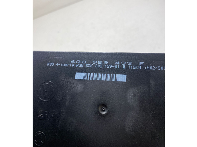 Блок комфорта 6Q0959433E, 5DK00812901 Skoda Fabia Mk1 (6Y)