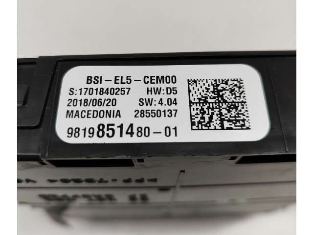 Блок предохранителей 9819851480   Peugeot 5008 II    