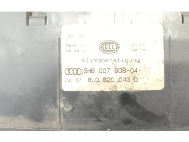 Блок управления климат-контролем 8L0820043D, 5HB00760804   Audi A3 S3 8L