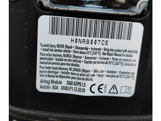 Подушка безопасности водителя 77810TGHA82ZA   Honda Civic X