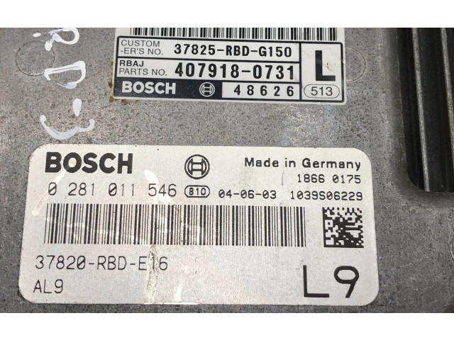 Комплект блоков управления 37825RBDG150, 4079180731 Honda Accord