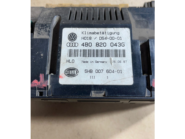 Блок управления климат-контролем 4B0820043G, 5HB00760401   Audi A6 S6 C5 4B