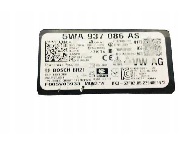 Блок комфорта 5WA937086AS, 5WA937086AS Volkswagen Golf VIII