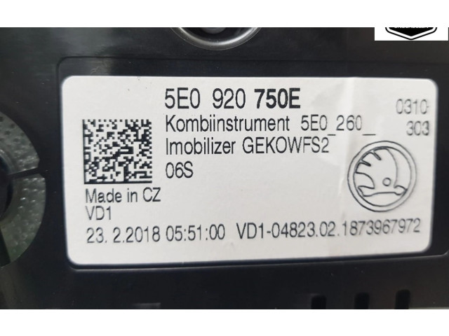 Панель приборов 5E0920750E, 5E0920750E Skoda Octavia Mk3 (5E)