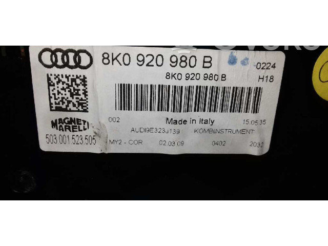 Панель приборов 8K0920980B, 503001523505   Audi A4 Allroad       