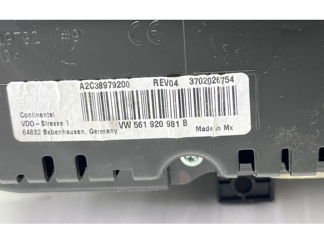 Přístrojová deska  Volkswagen PASSAT B8 USA 2018 561920981B  