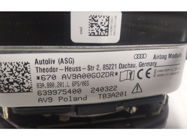 Подушка безопасности водителя 83A880201L6PS, 83A880201L Audi Q3 F3
