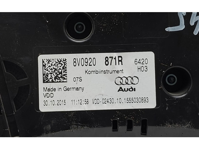 Панель приборов 8V0920871R Audi A3 S3 A3 Sportback 8P