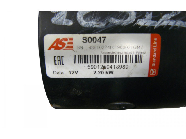 Turbodmychadlo Стартер S0047, 5901259418989 Audi A6 S6 C4 4A AEL