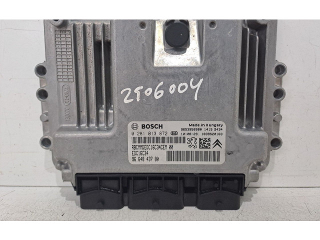 Блок управления двигателя 0281013872, 9664843780 Citroen Berlingo