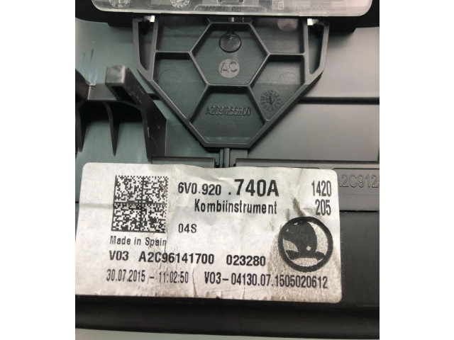 Панель приборов 6V0920740A   Skoda Fabia Mk3 (NJ)       