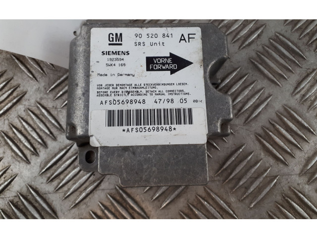 Блок управления надувных подушек 90520841, 90520841   Opel Astra G