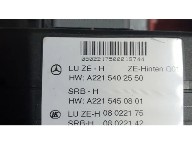 Pojistková skříňka A2215402550, A2215450801 Mercede-Benz S W221 2007