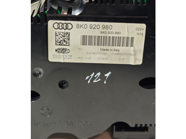 Přístrojová deska Audi A4 S4 B8 8K 2009 8K0920980, 503001523205