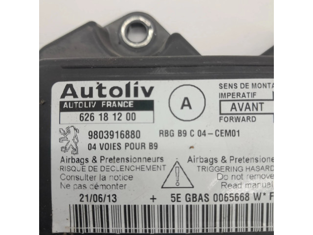 Блок подушек безопасности 9803916880, 626181200   Citroen Berlingo