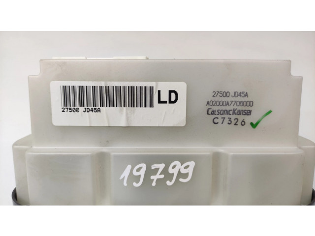 Блок управления климат-контролем 27500JD45A Nissan Qashqai