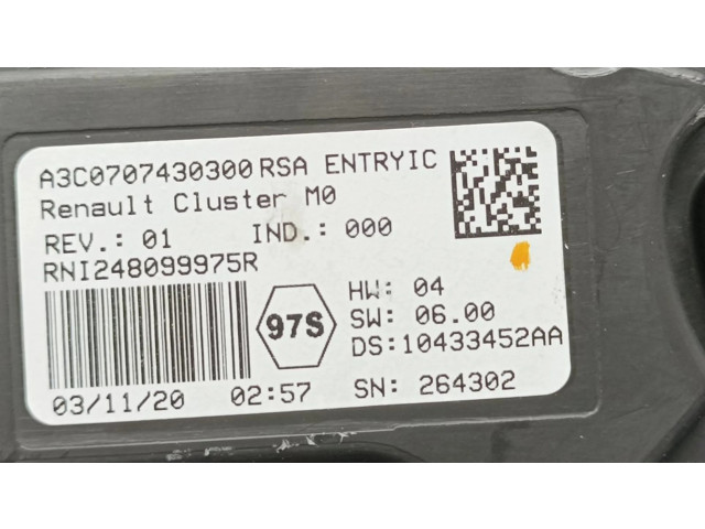 Панель приборов 248099975R, A3C0707430300 Dacia Dokker