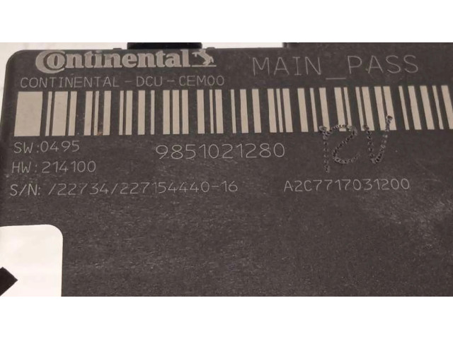 Блок комфорта 9851021280   Peugeot 308   